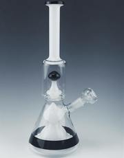 Double Mushroom Perc With Beaker Base Glass Water Pipe - HIGH MARIJUAN